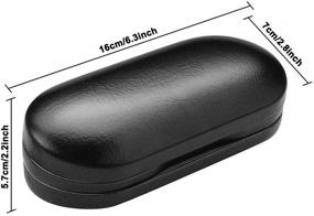 img 3 attached to Muf 2 in 1 Double Sided Portable Contact 👁️ Lens and Eyeglasses Case with Mirror and Travel Kit Accessories (Green)