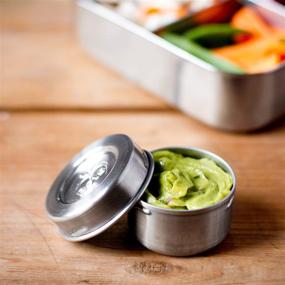 img 1 attached to 🍱 LunchBots Tiny Dips Condiment Containers - Set of 3 - Spill-Proof Portion Cups with Stainless Steel Lids - Compact Lunch Box Sauce Containers - 1.5oz Size - Dishwasher Safe