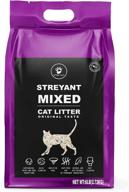 🐾 streyant unscented mixed cat litter - quick clumping, deodorizing, flushable, dust-free - 6lbs/pack for kitty logo