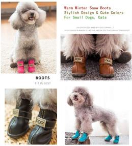 img 2 attached to Waterproof Anti-Slip Small Dog Puppy Cat Winter Boots - ZeroTone Warm Dog Snow Boots Pet Shoes (2 Styles #1-#5)