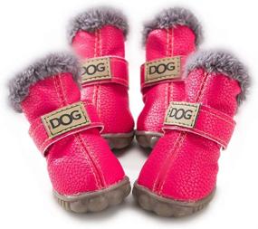 img 4 attached to Waterproof Anti-Slip Small Dog Puppy Cat Winter Boots - ZeroTone Warm Dog Snow Boots Pet Shoes (2 Styles #1-#5)