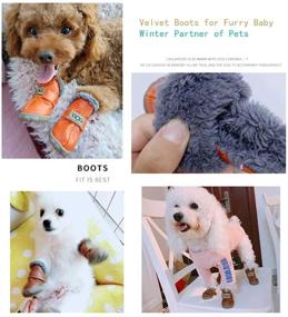 img 1 attached to Waterproof Anti-Slip Small Dog Puppy Cat Winter Boots - ZeroTone Warm Dog Snow Boots Pet Shoes (2 Styles #1-#5)