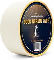 🔍 white cloth bookbinding tape for efficient book repair and craft projects - 2 inches by 45 feet, semi-transparent hinging tape logo