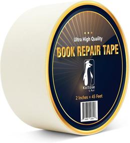 img 4 attached to 🔍 White Cloth Bookbinding Tape for Efficient Book Repair and Craft Projects - 2 Inches by 45 Feet, Semi-Transparent Hinging Tape