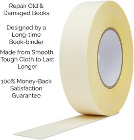 img 2 attached to 🔍 White Cloth Bookbinding Tape for Efficient Book Repair and Craft Projects - 2 Inches by 45 Feet, Semi-Transparent Hinging Tape