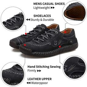 img 2 attached to Handmade Lightweight Men's Shoes, Genuine Leather Loafers & Slip-Ons for Ultimate Comfort