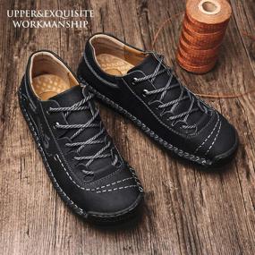 img 3 attached to Handmade Lightweight Men's Shoes, Genuine Leather Loafers & Slip-Ons for Ultimate Comfort