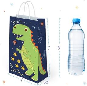 img 2 attached to 🦖 Пак Dinosaur Goodie Bags: 16 штук с ручками для подарков и сувениров на День Рождения