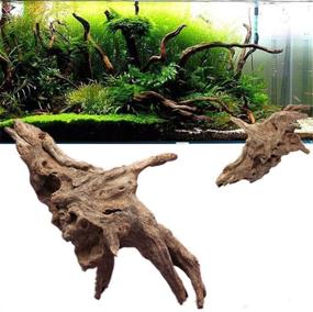 img 3 attached to 🐠 Enhance your Fish Tank Decor with Hamiledyi Driftwood Log - Natural Wood Branch Trunk Stump for Aquarium Decoration and Reptile Habitat (L: 7" to 11")