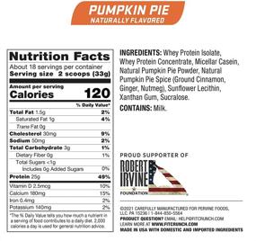 img 3 attached to 🎃 FITCRUNCH Tri-Blend Whey Protein: Keto Friendly, High Protein, Low Calories | Gluten Free & Soy Free | Pumpkin Pie Flavor (18 Servings)