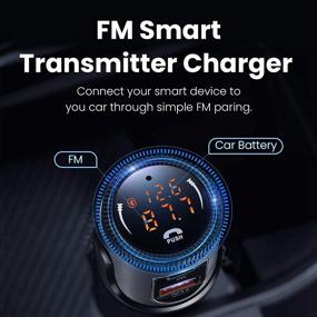 img 3 attached to 🚘 Bluetooth FM Transmitter for Car with 18W QC 3.0 + PD 3.0 Fast Charger, Bluetooth 5.0 & Hands-Free Phone Call Support