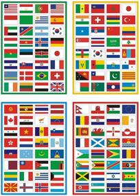 img 2 attached to 🌍 TamBee Countries Flags Stickers: Explore 224 Multi Territorial Maps & Nations Patterns for Travel, Decor & Sports - FIFA World Cup, Olympics & More! [7PACKS A4 Size]