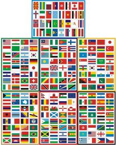 img 4 attached to 🌍 TamBee Countries Flags Stickers: Explore 224 Multi Territorial Maps & Nations Patterns for Travel, Decor & Sports - FIFA World Cup, Olympics & More! [7PACKS A4 Size]