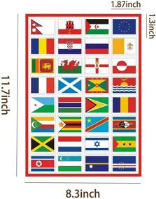 img 3 attached to 🌍 TamBee Countries Flags Stickers: Explore 224 Multi Territorial Maps & Nations Patterns for Travel, Decor & Sports - FIFA World Cup, Olympics & More! [7PACKS A4 Size]