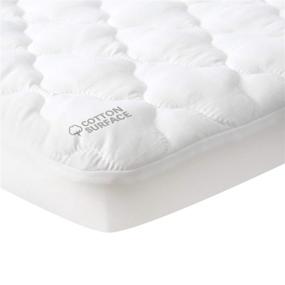 img 4 attached to 🛏️ Cotton Waterproof Pack n Play Mattress Pad Protector – Durable & Comfortable Cover for Graco Play Yards, Mini Cribs & Foldable Crib Mattress Sheets