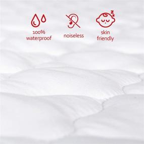 img 3 attached to 🛏️ Cotton Waterproof Pack n Play Mattress Pad Protector – Durable & Comfortable Cover for Graco Play Yards, Mini Cribs & Foldable Crib Mattress Sheets