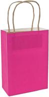 🎁 vibrant medium hot pink craft bags: perfect for gift wrap, parties & crafts - one dozen logo