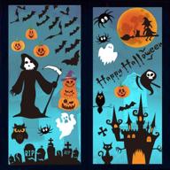 🎃 diyasy halloween window clings: spooky death bat and pumpkin stickers for kids decoration logo