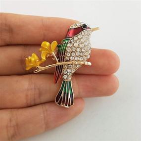 img 3 attached to SELOVO Flower Enamel Hummingbird Crystal