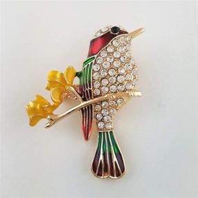 img 1 attached to SELOVO Flower Enamel Hummingbird Crystal