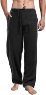 aitfineism men's lightweight drawstring elastic trousers for clothing, sleep, and lounge logo