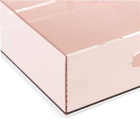 img 1 attached to 🌹 Stylish Rose Gold Acrylic Letter Tray: Organize Your Office Desk with Elegance (10.5 x 12 x 3 in)