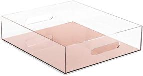 img 4 attached to 🌹 Stylish Rose Gold Acrylic Letter Tray: Organize Your Office Desk with Elegance (10.5 x 12 x 3 in)