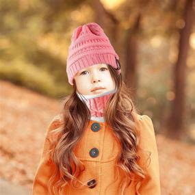 img 1 attached to 🧣 Зимние аксессуары для девочек: бини, бесконечные шарфы и многое другое!