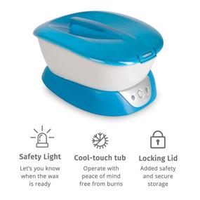 img 3 attached to 🛀 HoMedics ParaSpa Paraffin Wax Bath with Bonus 3 lb Paraffin Wax & 20 Hand Liners - Soothing Hand & Foot Spa Treatment, Moisturizing System, Hypoallergenic, Blue