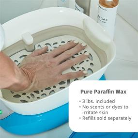 img 2 attached to 🛀 HoMedics ParaSpa Paraffin Wax Bath with Bonus 3 lb Paraffin Wax & 20 Hand Liners - Soothing Hand & Foot Spa Treatment, Moisturizing System, Hypoallergenic, Blue