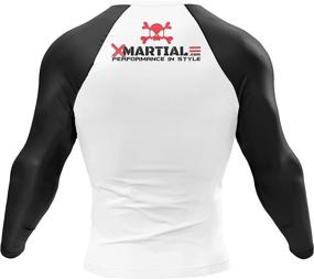 img 1 attached to 👕 Компрессионная защитная майка XMartial и компрессионные штаны для БДЖ, ММА, грэпплинга, борьбы: с длинными и короткими рукавами от Choke