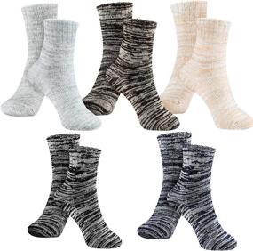 img 4 attached to 🧦 Cozy Knit Wool Winter Socks for Women - Warm Winter Socks for Women