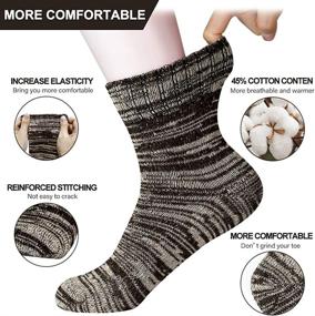 img 2 attached to 🧦 Cozy Knit Wool Winter Socks for Women - Warm Winter Socks for Women