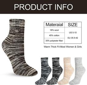 img 1 attached to 🧦 Cozy Knit Wool Winter Socks for Women - Warm Winter Socks for Women