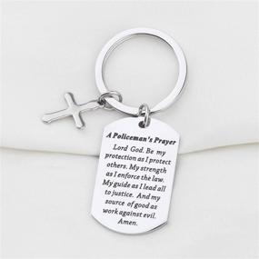 img 2 attached to 👮 WSNANG Police Officer's Prayer Keychain: A Thoughtful Gift for Lawman Heroes and Policemen