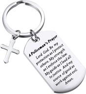 👮 wsnang police officer's prayer keychain: a thoughtful gift for lawman heroes and policemen logo