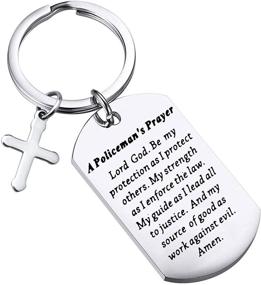 img 4 attached to 👮 WSNANG Police Officer's Prayer Keychain: A Thoughtful Gift for Lawman Heroes and Policemen