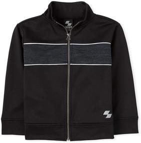 img 1 attached to Childrens Place Track Jacket Black