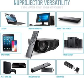 img 3 attached to 📽️ Nuprojector Bright Home Theater Projector Portable, Full HD HDMI VGA LED: 1080p, 35-100" Projection Size, Speaker, 2020 Version (Rifle)