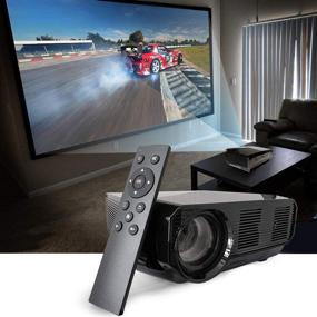 img 2 attached to 📽️ Nuprojector Bright Home Theater Projector Portable, Full HD HDMI VGA LED: 1080p, 35-100" Projection Size, Speaker, 2020 Version (Rifle)