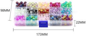 img 1 attached to 🌈 Colorful 8mm Round Glass Beads - Multicolor Crystal Beads for Jewelry Making (15 Colors Total 450pcs)