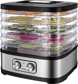 img 4 attached to OSTBA Food Dehydrator: Premium Electric Dryer for Food, Jerky, Fruits, Herbs, 🥦 Veggies - Temperature Control, 5 BPA-Free Trays, Dishwasher Safe - Includes Recipe Book!