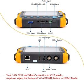 img 2 attached to 📷 Electop [Upgrade Version] 5 Inch CCTV Camera Tester: 4-in-1 AHD TVI CVI Coaxial HD Video Monitor with Analog Video Test, UTP Cable Test, VGA/HDMI Input and DC12V Output