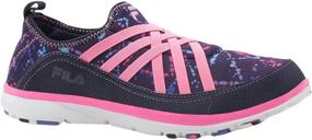 img 1 attached to Fila Memory Panorama Running Black Blue Coral Women's Shoes in Athletic
