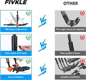 img 3 attached to Universal Foldable Adjustable Kayak Rack, J-Style Roof Rack + 2 Tie Down Straps, Ideal Rooftop Cargo Carrier for Kayak, Canoe, Paddle Boat, Surf Ski | Compatible with Car, SUV, Truck Crossbar
