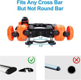 img 1 attached to Universal Foldable Adjustable Kayak Rack, J-Style Roof Rack + 2 Tie Down Straps, Ideal Rooftop Cargo Carrier for Kayak, Canoe, Paddle Boat, Surf Ski | Compatible with Car, SUV, Truck Crossbar