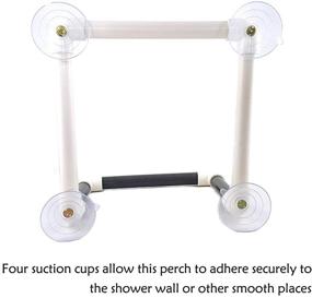 img 1 attached to 🦜 Bird Portable Suction Cup Shower Perch: Ideal Platform for Macaws, Cockatoos, Parakeets, and More!