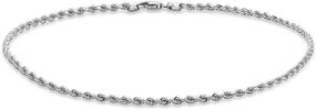 img 3 attached to 🌊 Dubai Collections 14k Fine White Gold Rope Chain Anklets: Stylish, Versatile Foot Jewelry for Women, Men, Teens, and Kids - Durable, Plated, and Perfect for Beach Parties, Work, or Cute Ankle Bracelet