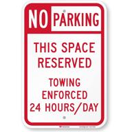 🚫 no parking reserved towing enforced: a powerful solution to unauthorized parking logo