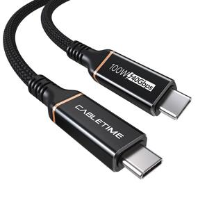 img 4 attached to 🔌 High-Speed Video Cable - CABLETIME Thunderbolt 40Gbps Compatible